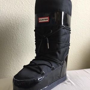 Hunter Women's Chatel Gloss Black Ski Snow Boots